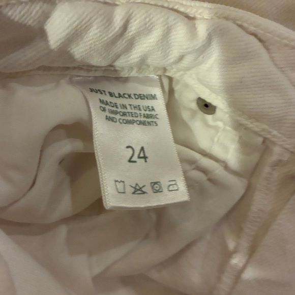 Just Black High Rise Cream Jeans Size 24 New Without Tags High Waisted like new - Picture 8 of 10